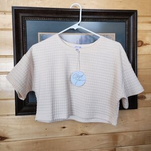 Chic Cream Crop Top by Cloud Nine